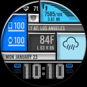 TG007 Tiled Glass Blue/Char by Merge Labs