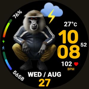 WFP 314 Monkeys Boss Watchface by WFProduction by Alexandr Kovalev