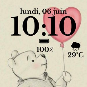 Winnie l'ourson coeur by Mel