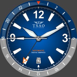 Tsao Baltimore Legacy Blue GMT by Kamensek Timepieces