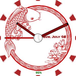 Red Koi Fish by Bidi