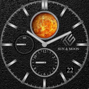 asphalt sun and moon silver by Sebla