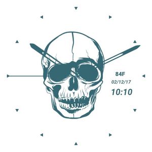 Skull - Oil Blue by Analog Designer