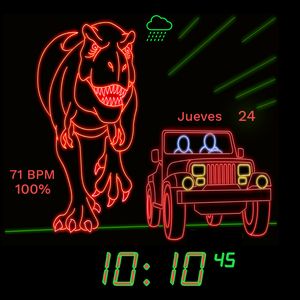 Jurassic Park Neon Digital ani by Jorge.R.S.