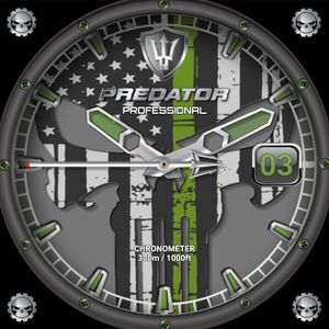 Predator Prof Thin Green skull by PREDATOR