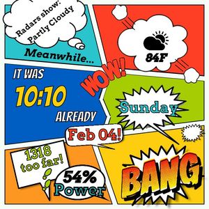 Comic Crash! (round or square) by Roch: Platinum Designs