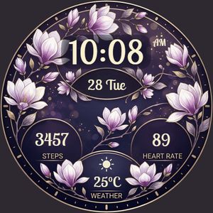 Magnolia Floral Watch Face by StarWatchfaces