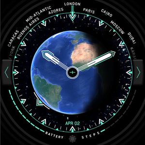 Deep Space World Timer by Trafford Labs
