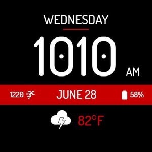 Clean UI - Red (12-Hour) by Zaeem Siddiqui