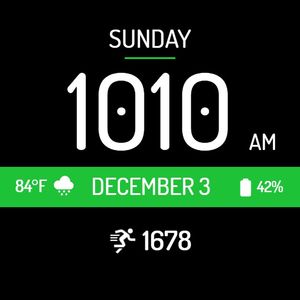 Clean UI - Green (12 Hr/Steps) by Zaeem Siddiqui