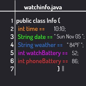 Java info watch face by Zain