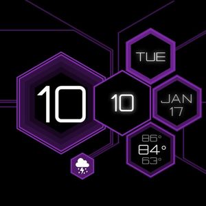 Hexcircuits Purple by Derik Matthews