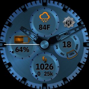 Clear Blue Chronograph by Hosfam Designs