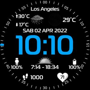 Digital Plus Blue Time by AC-WatchFace