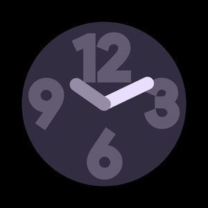 Android 12 Clock Widget Dark by Max's Watchfaces