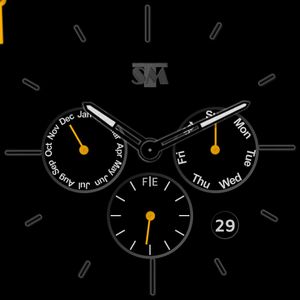 TSM Black Clock Yellow Hands by TaSiMa