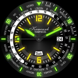 Engine Master Worldtime Night by Kamensek Timepieces