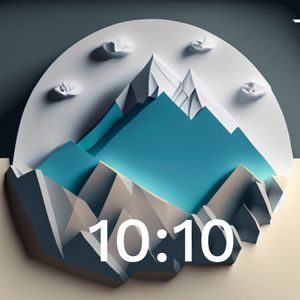 Digital clock paper clouds by DLP