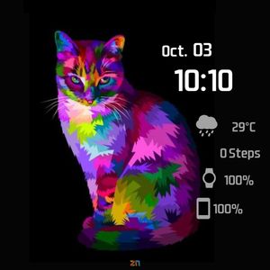 Colorful Cat by Rod