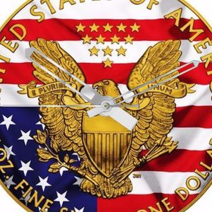Golden Eagle on US Flag by Redline