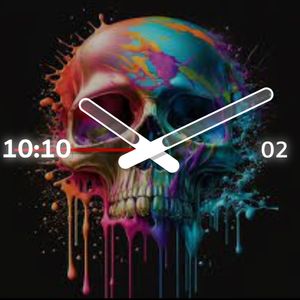 Neon skull by Looney