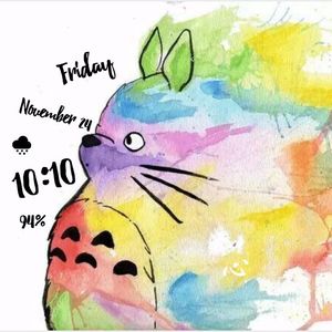 Rainbow Totoro - Animated by pacingpoet