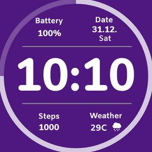 Simple clock Purple by Tupsy