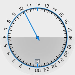 24 h watch - simple -blue by nevermind