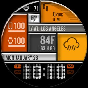 TG007 Tiled Glass Orange/Char by Merge Labs
