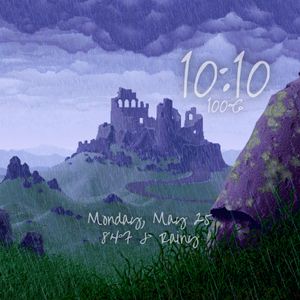 Castle in the rain by the old ai