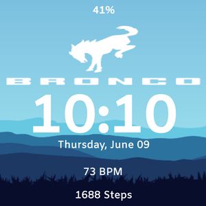 Blue Bronco Background by Josh Creswell