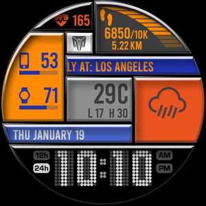 TG007 Tiled Glass Org/Gry/Blu by Merge Labs