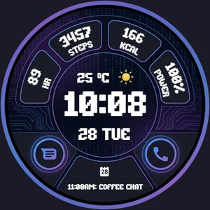 Cyber Tech - Futuristic WF by StarWatchfaces