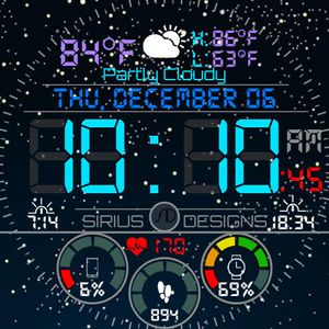Digital Space Display 12hr by Sirius Designs