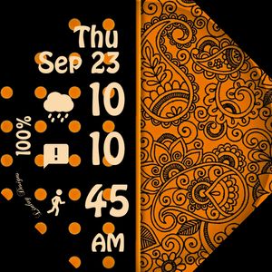 Orange & Black Paisley by Linlay Designs™