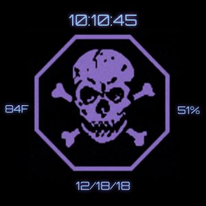 Laughing Jolly Roger Blue by Marv