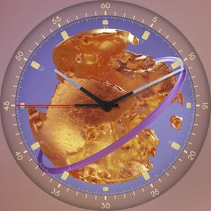 Golden Abstract Earth by Robert Bürger
