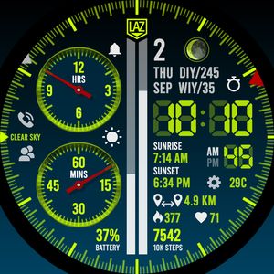 LAZ | Chrono Electric Lime by LAZ | SmartFaces