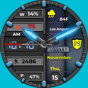 FS Monster Hybrid Watch Face by FS Watch faces