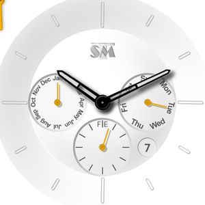 TSM Clock White-Yellow by TaSiMa