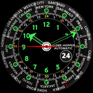 My Globe Hopper(Black dial) by Classic Horology
