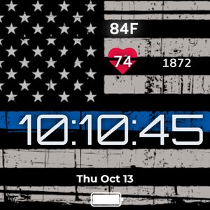 THIN BLUE FLAG by Ervin