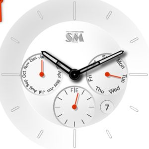 TSM Clock White-Red by TaSiMa