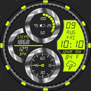 LCD Digital Hi Vis Yellow by KC Designs