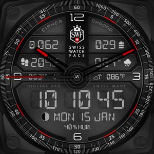 SWF Cipher 24H Black Chrono by SWF Swiss Watch Face
