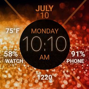 Orange/Red Glitter Bokeh by plaidv