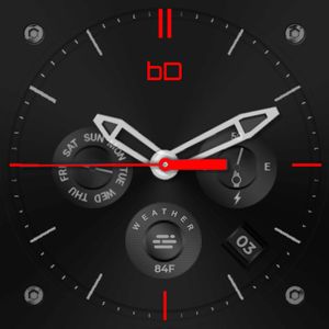 Simple Red v1 Weather by bayouDesigns