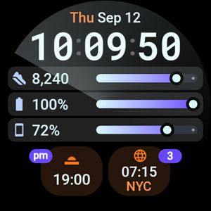 InfoHub by amoledwatchfaces™