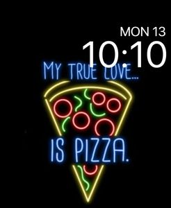 Pizza My True Love Neon by Flymypc