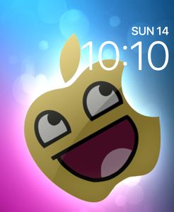 Smiling Apple Splash by Flymypc